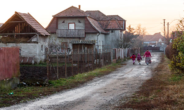 a Romania town street